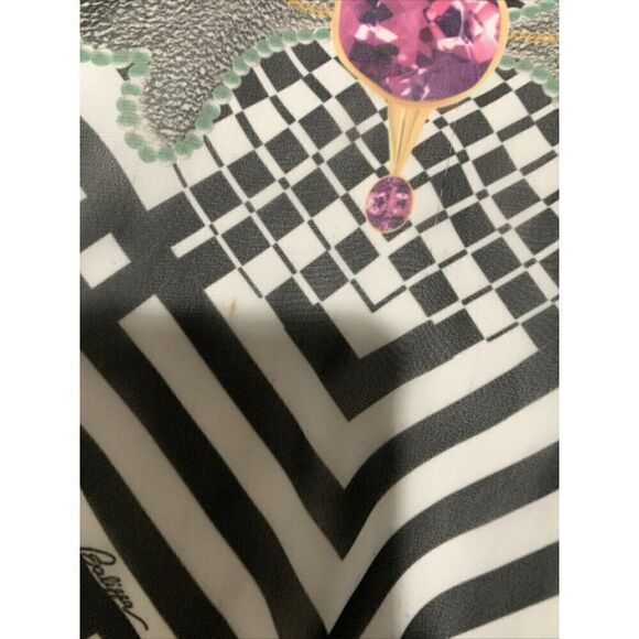 Balizza Black White Purple V Neck Tank Knee Length Dress Xs 36 - Picture 5 of 5